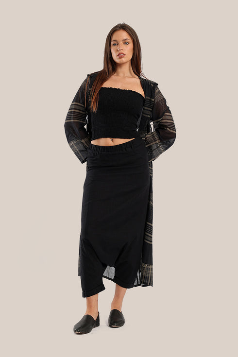 Elastic voile tube top